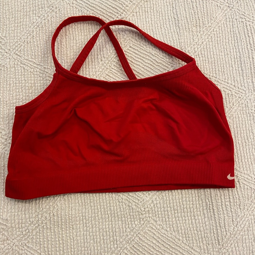 Red nike sports bra top!